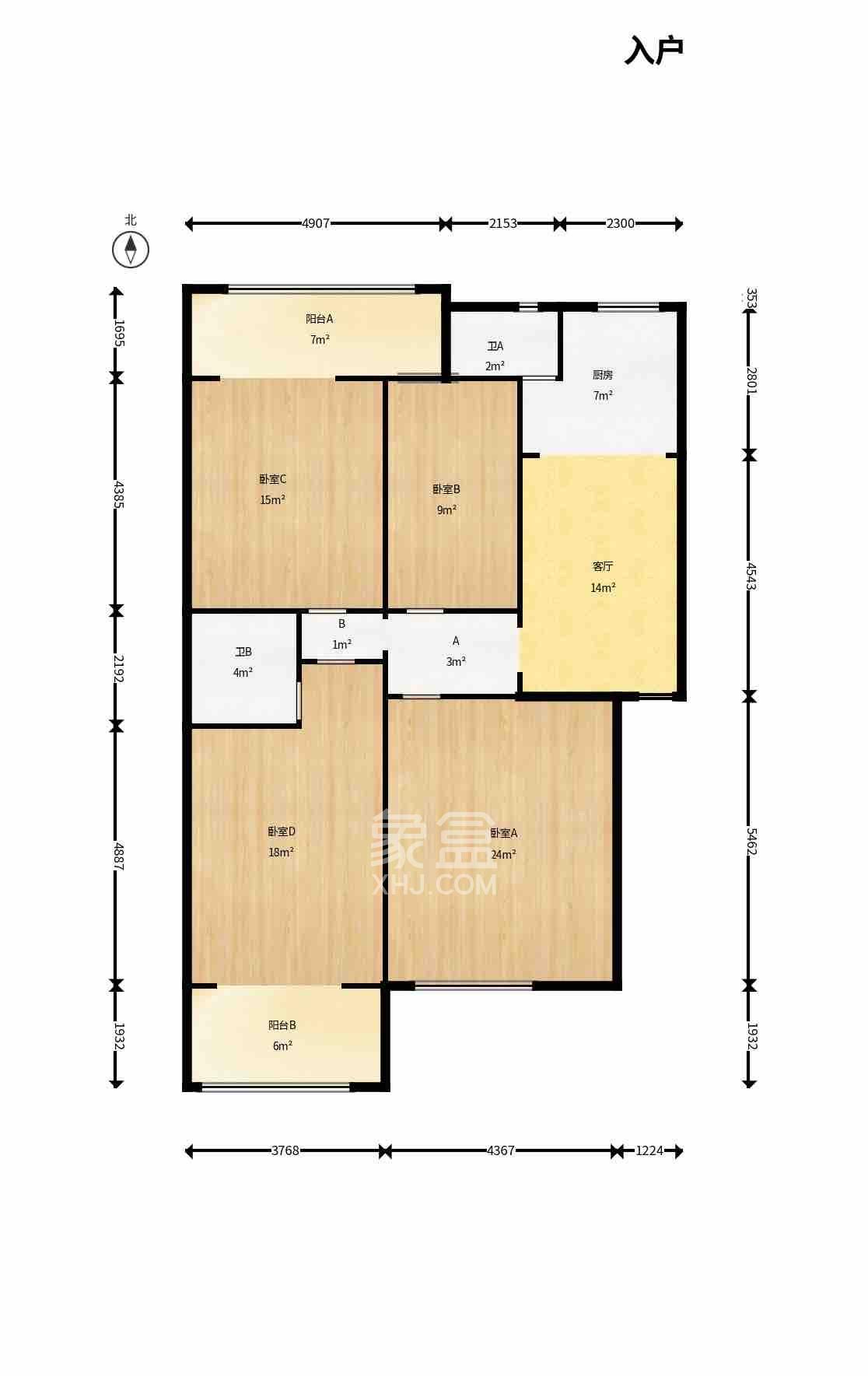 富湘园 3室2厅2卫 2500.0元/月 富湘园 3室2厅2卫 2500.0元/月室内图