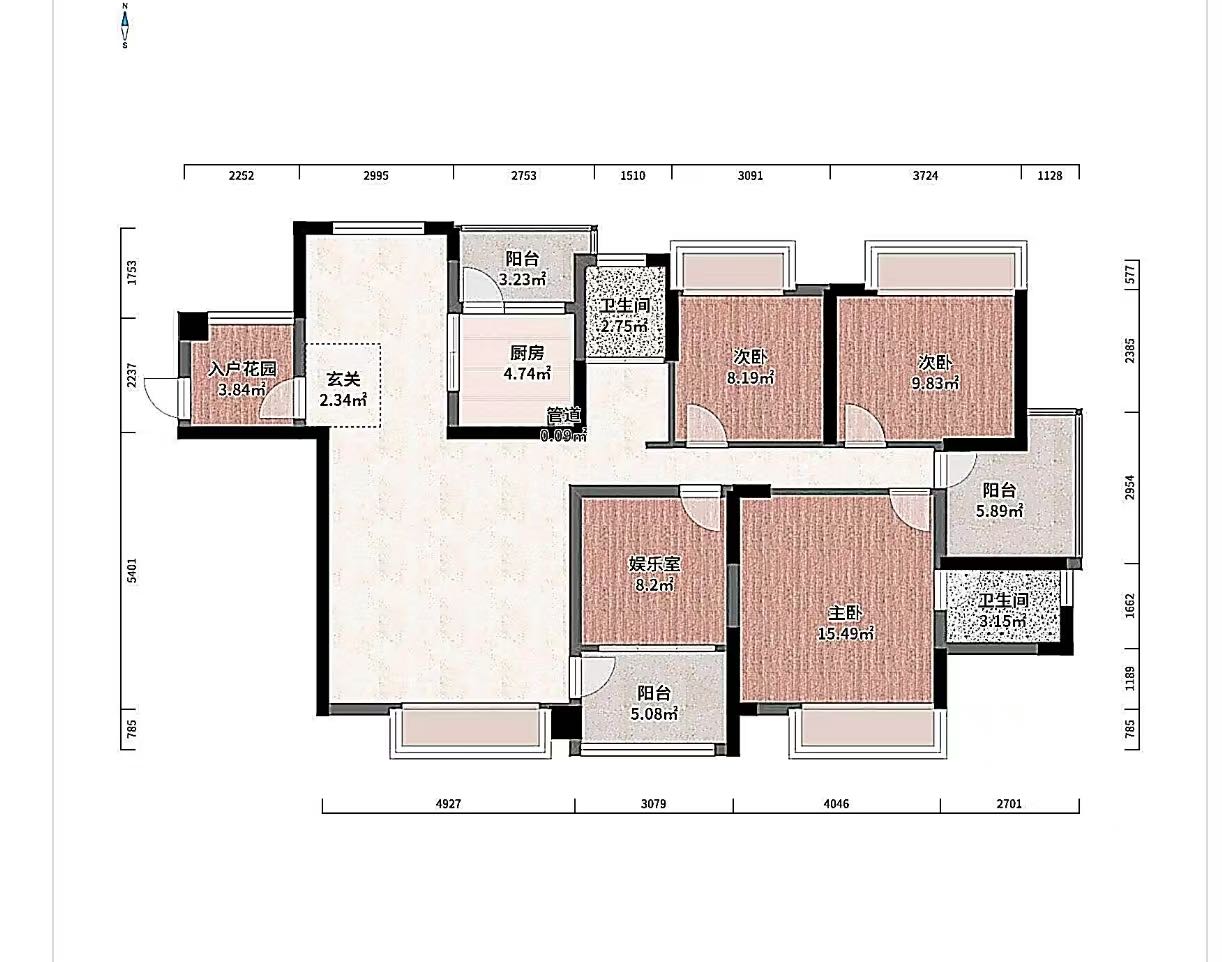 玺宇悦城国际 3室2厅2卫 39.8万 玺宇悦城国际 3室2厅2卫 39.8万户型图