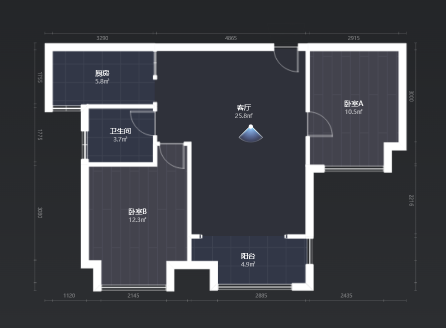 慧谷阳光  1室0厅0卫    45.0万室内图