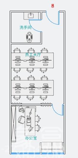 奥克斯广场 1室1厅1卫 2200.0元/月 奥克斯广场 1室1厅1卫 2200.0元/月室内图