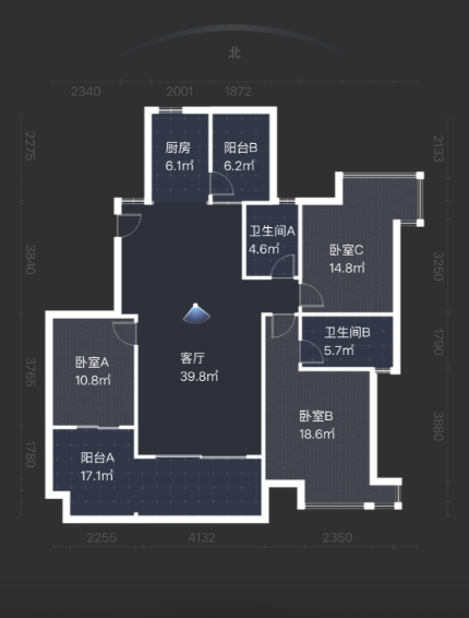 山水文园 3室2厅2卫 53.0万 山水文园 3室2厅2卫 53.0万室内图