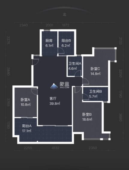 山水文园  3室2厅2卫    53.0万