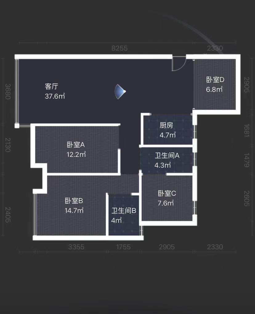 亿都九里云珑 3室2厅2卫 53.8万 亿都九里云珑 3室2厅2卫 53.8万室内图