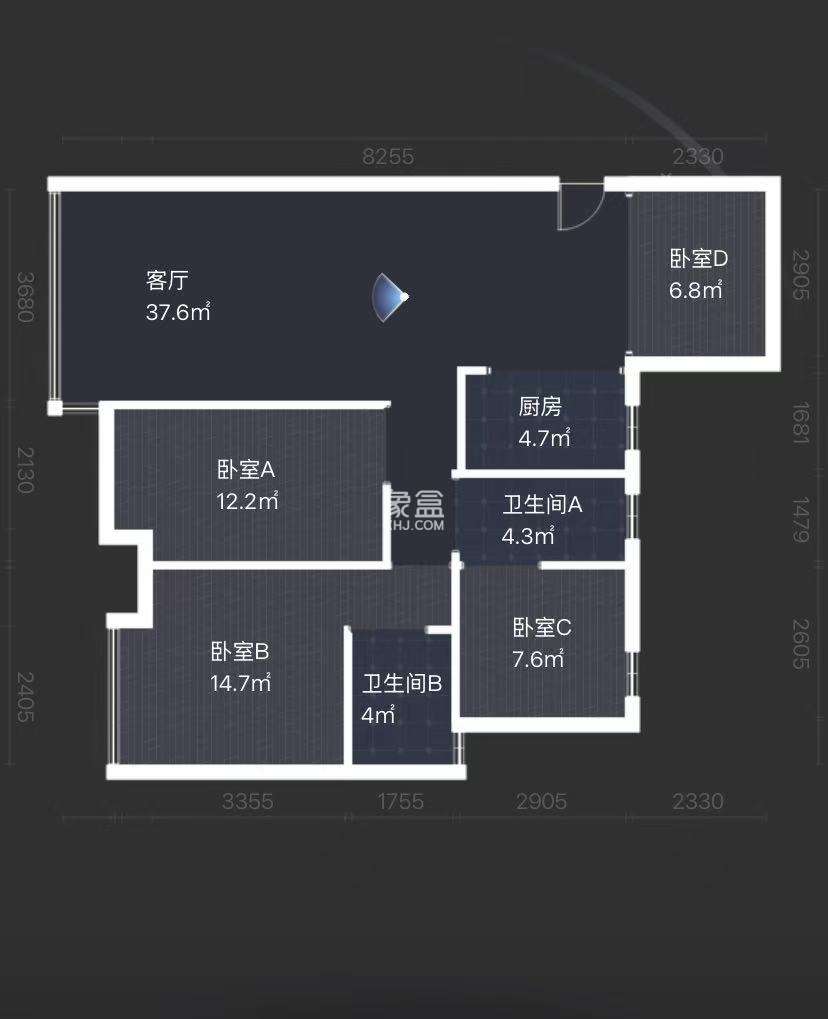 亿都九里云珑  3室2厅2卫    53.8万