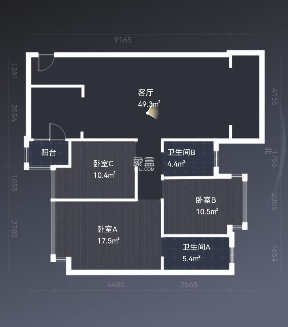 新桂广场  3室2厅2卫    47.0万
