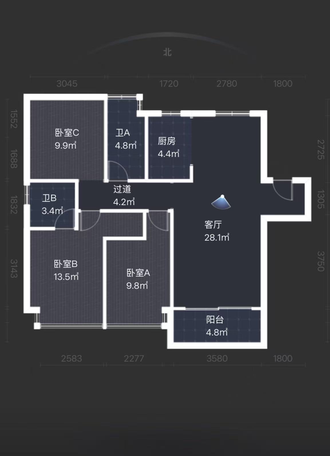 高科壹号领域 3室2厅2卫 53.6万 高科壹号领域 3室2厅2卫 53.6万室内图
