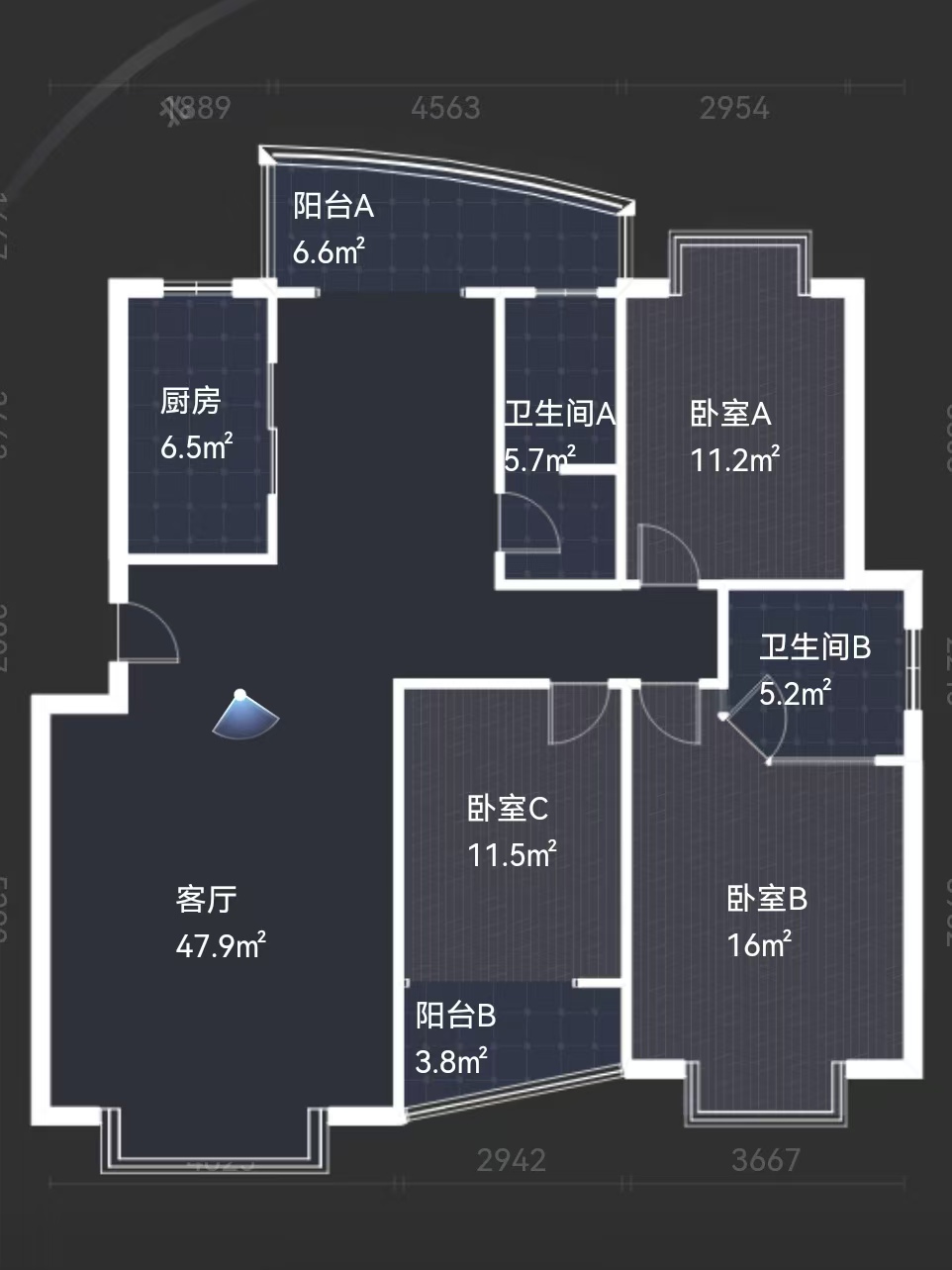 湘银二期世纪花园 3室2厅2卫 54.8万 湘银二期世纪花园 3室2厅2卫 54.8万室内图