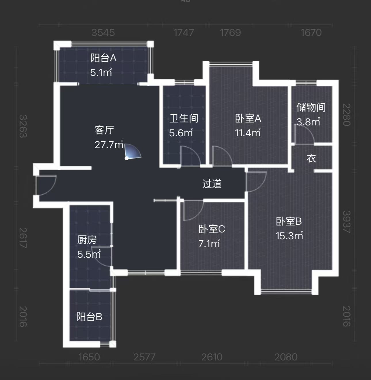中建御山和苑 3室2厅2卫 61.8万 中建御山和苑 3室2厅2卫 61.8万室内图