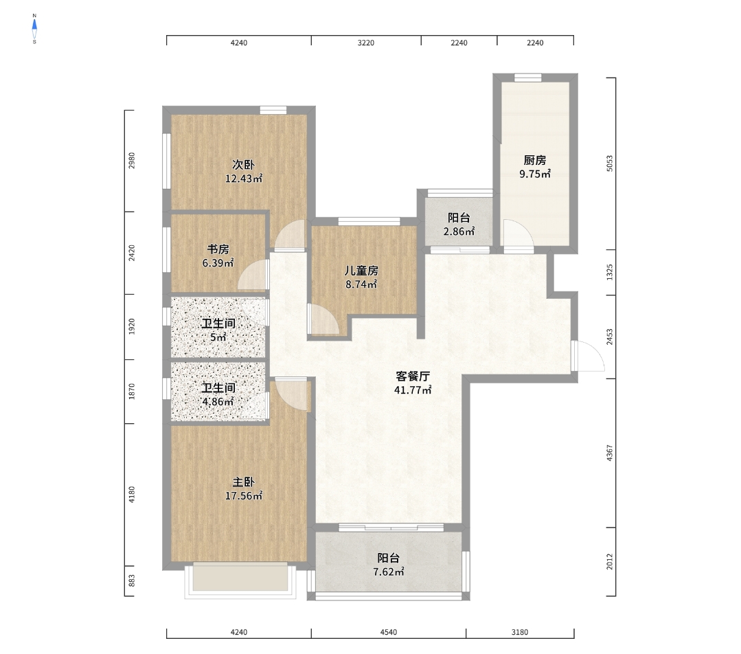 恒大华府 4室2厅2卫 89.8万 恒大华府 4室2厅2卫 89.8万室内图