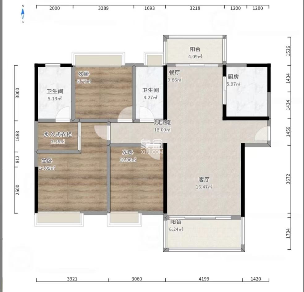 美的城四期 3室2厅2卫 88.0万 美的城四期 3室2厅2卫 88.0万室内图