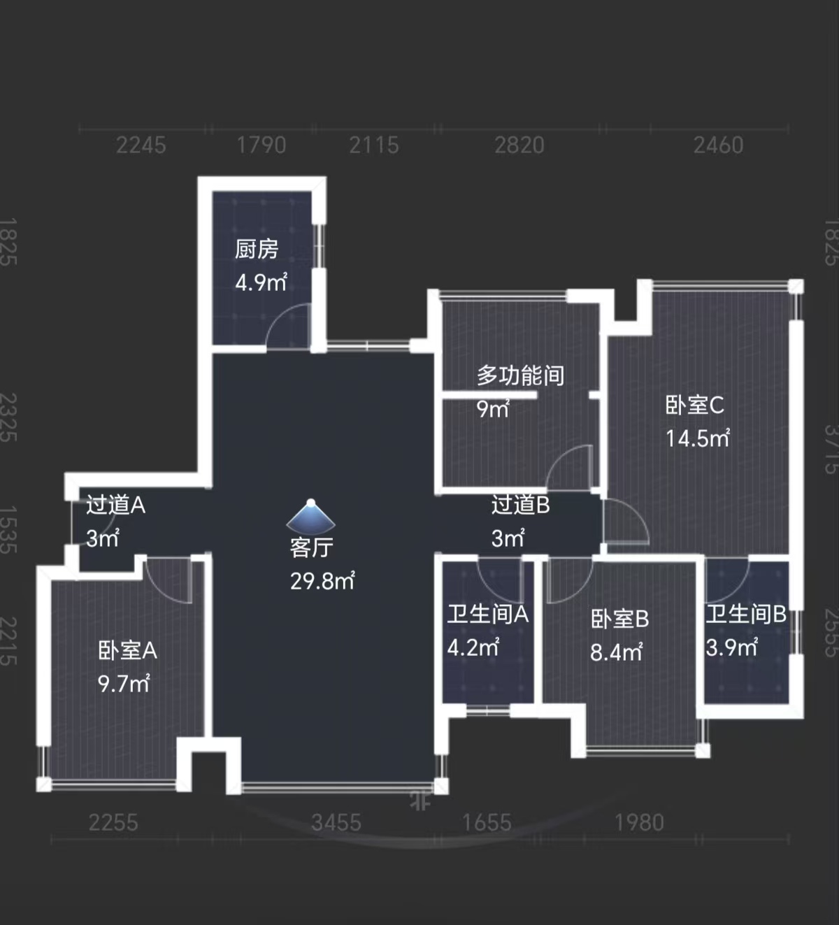 金轮津桥华府  4室2厅2卫    72.0万室内图1