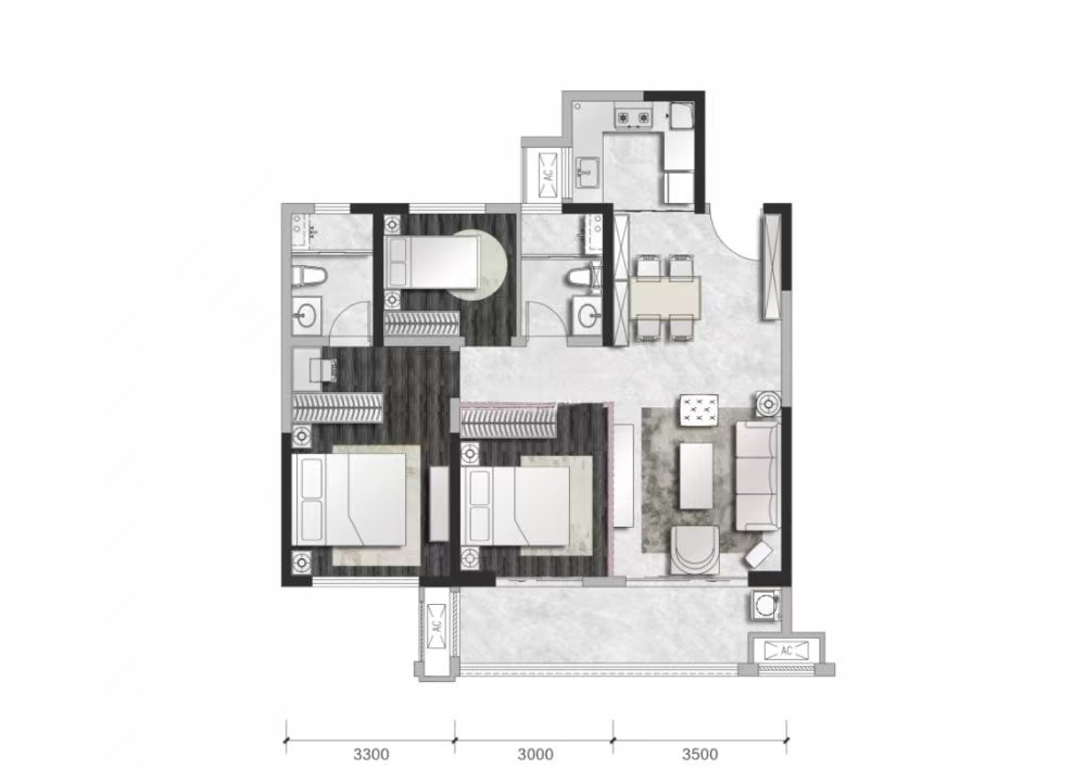 中海誉园  3室2厅2卫    59.8万