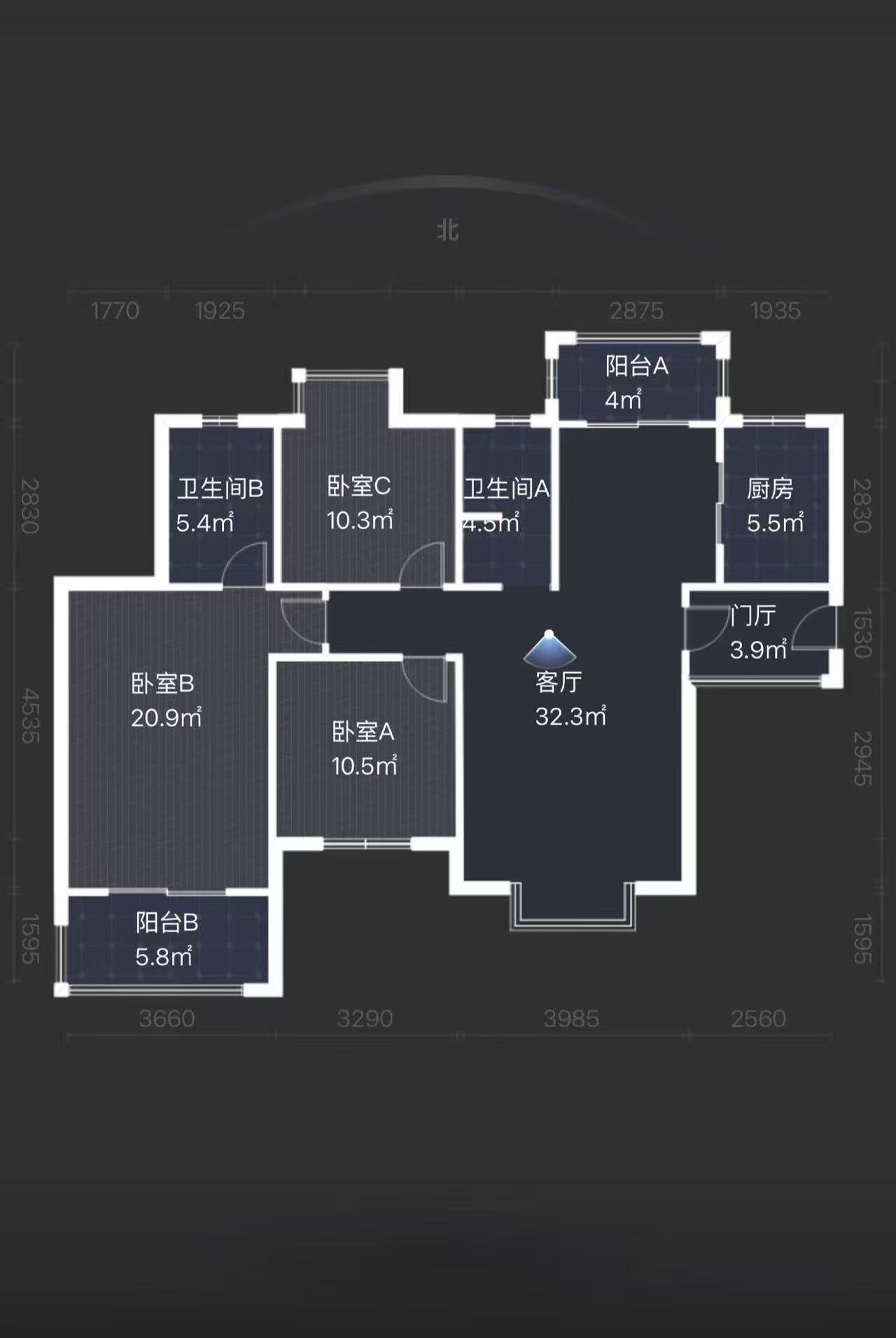 康桥美郡  3室2厅2卫    69.8万室内图