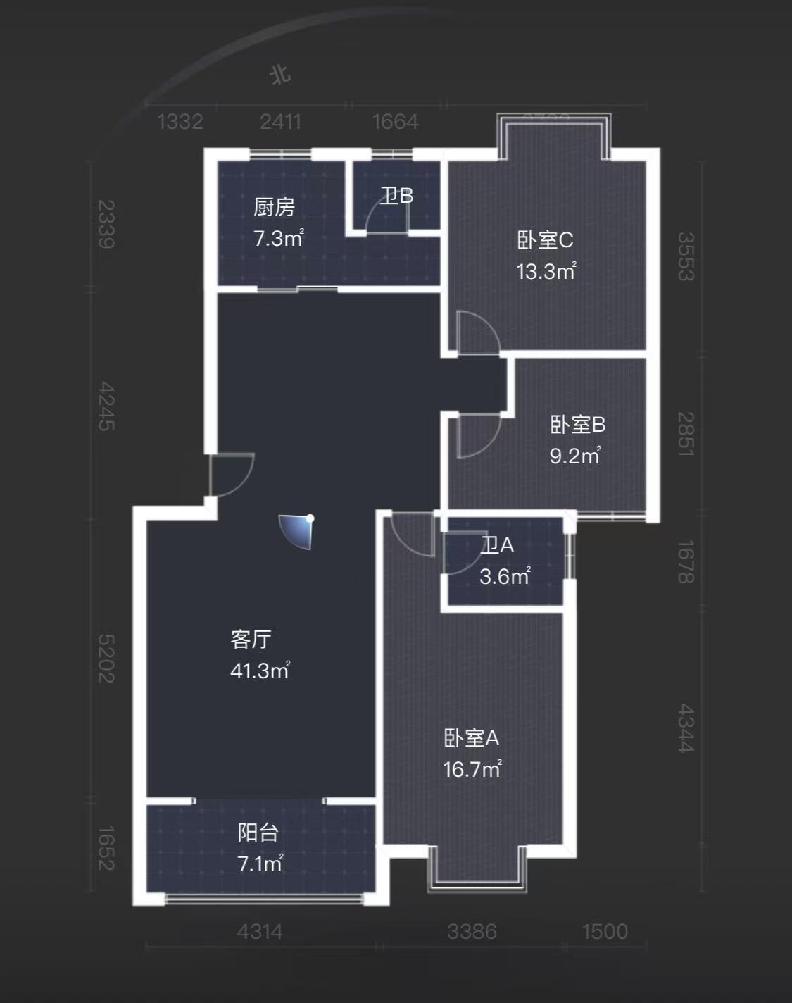 枫林绿洲  3室1厅2卫    36.8万室内图
