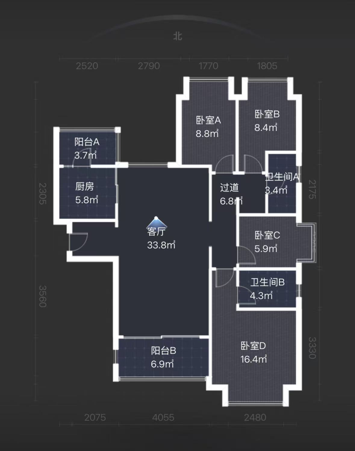 株洲恒大悦珑台 4室2厅2卫 117.0万 株洲恒大悦珑台 4室2厅2卫 117.0万室内图