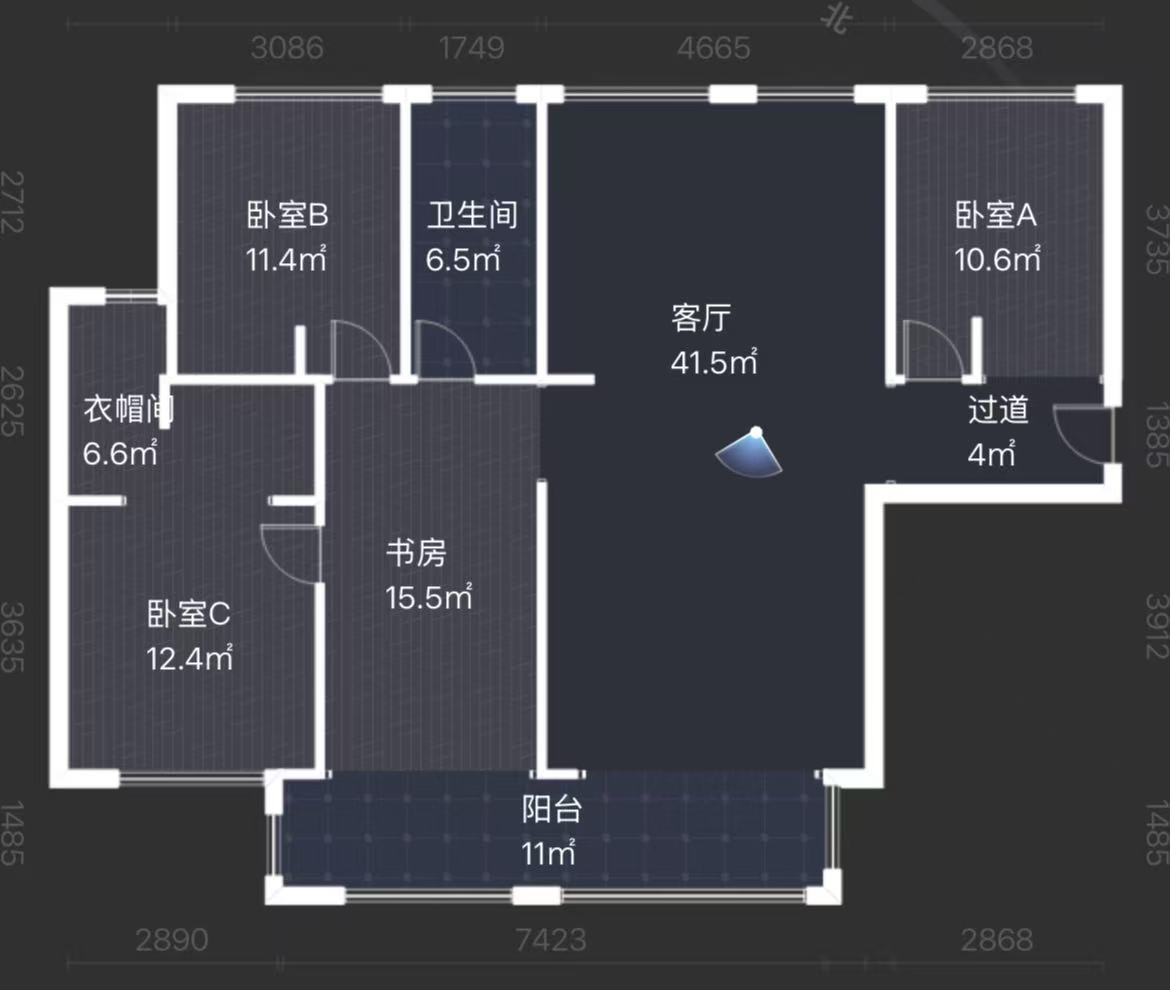 中泰财富湘江 4室2厅2卫 105.0万 中泰财富湘江 4室2厅2卫 105.0万室内图