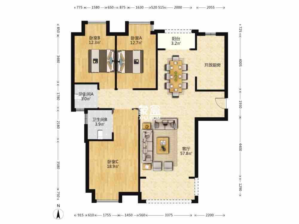 磐龙生态社区  3室2厅2卫    35.0万