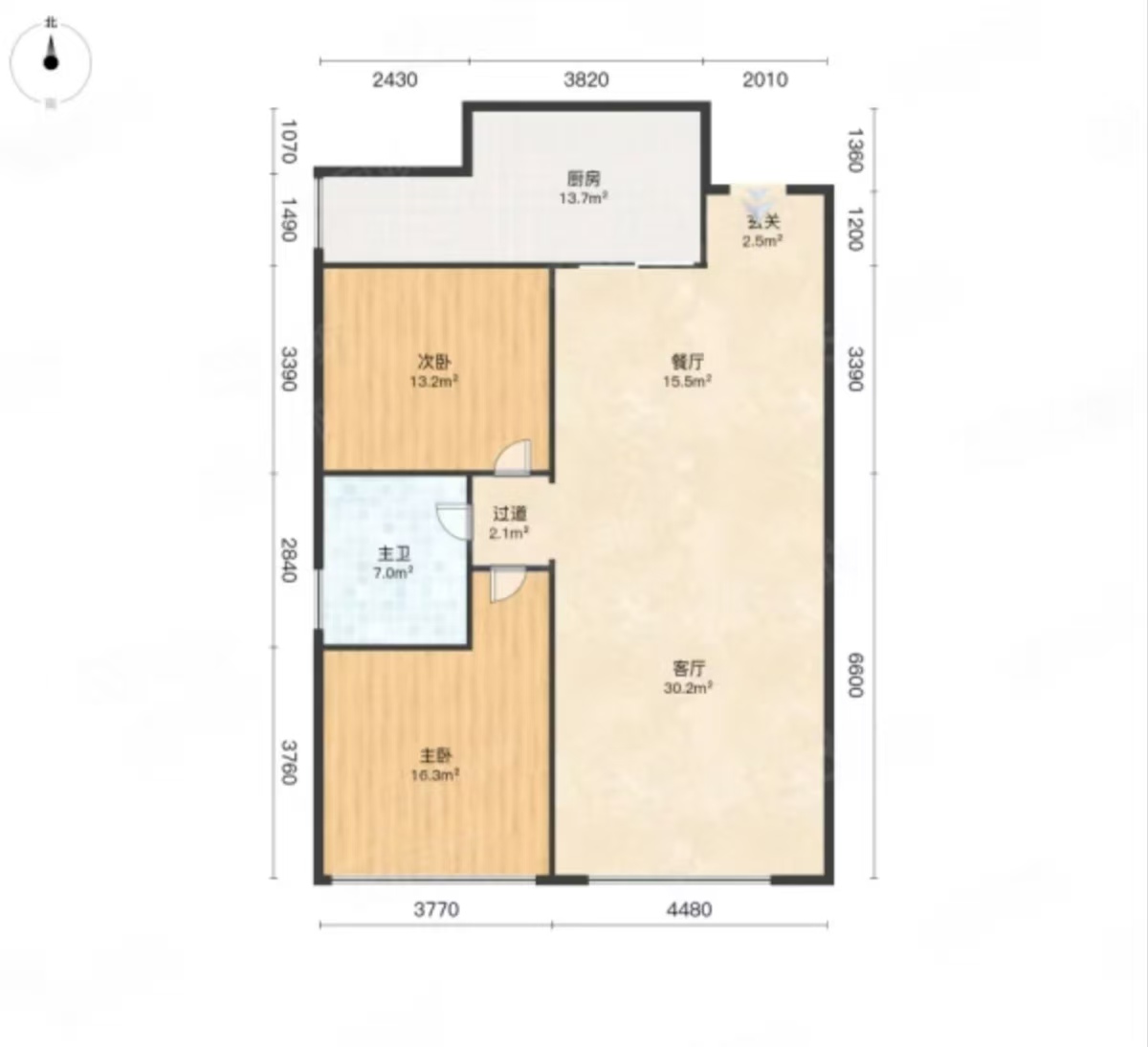 山水洲城华晨第一城  2室2厅2卫    35.0万