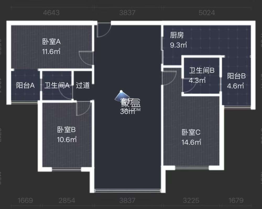 中泰财富湘江  1室0厅0卫    68.0万