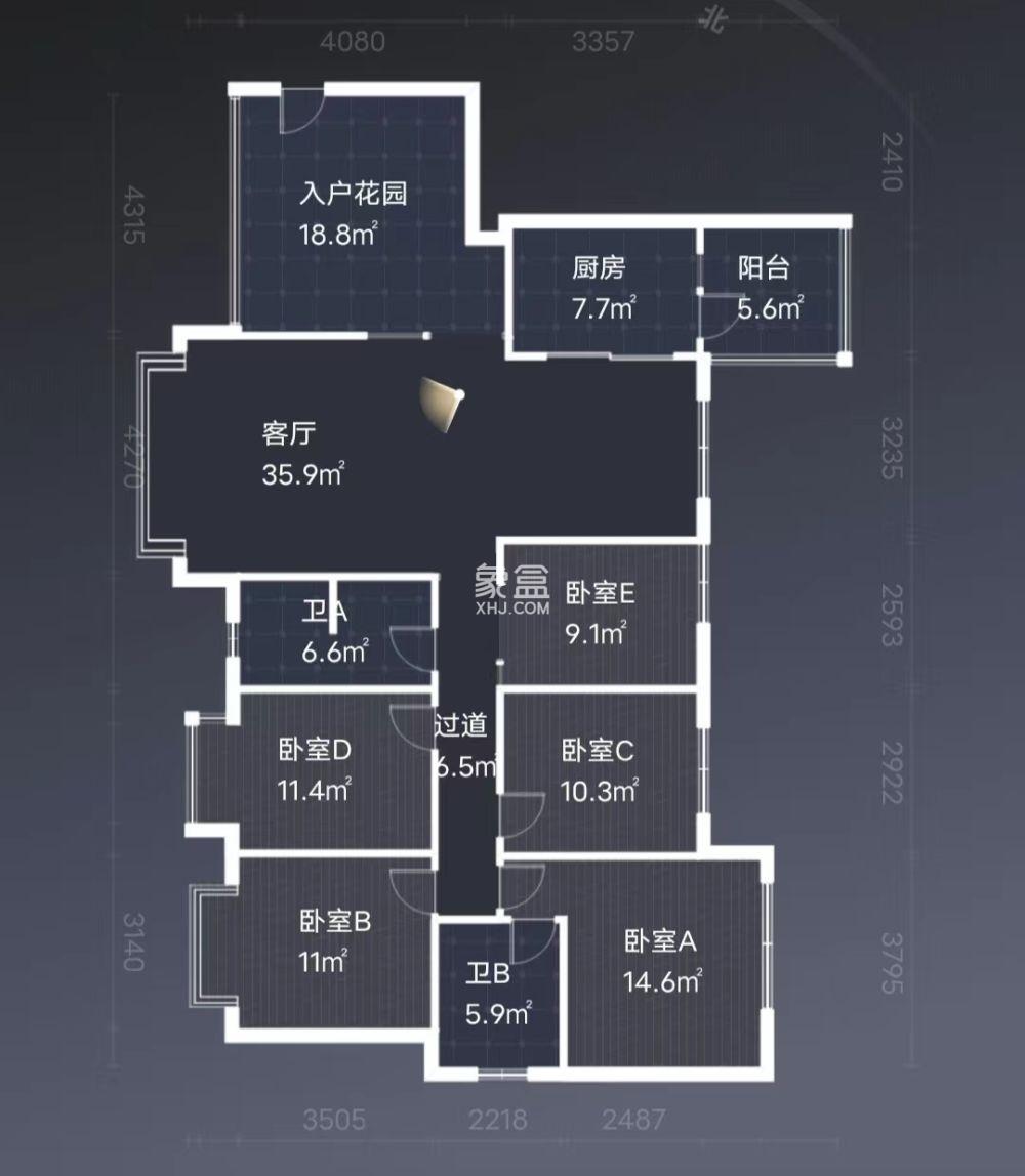 天琴湾  4室2厅2卫    85.0万