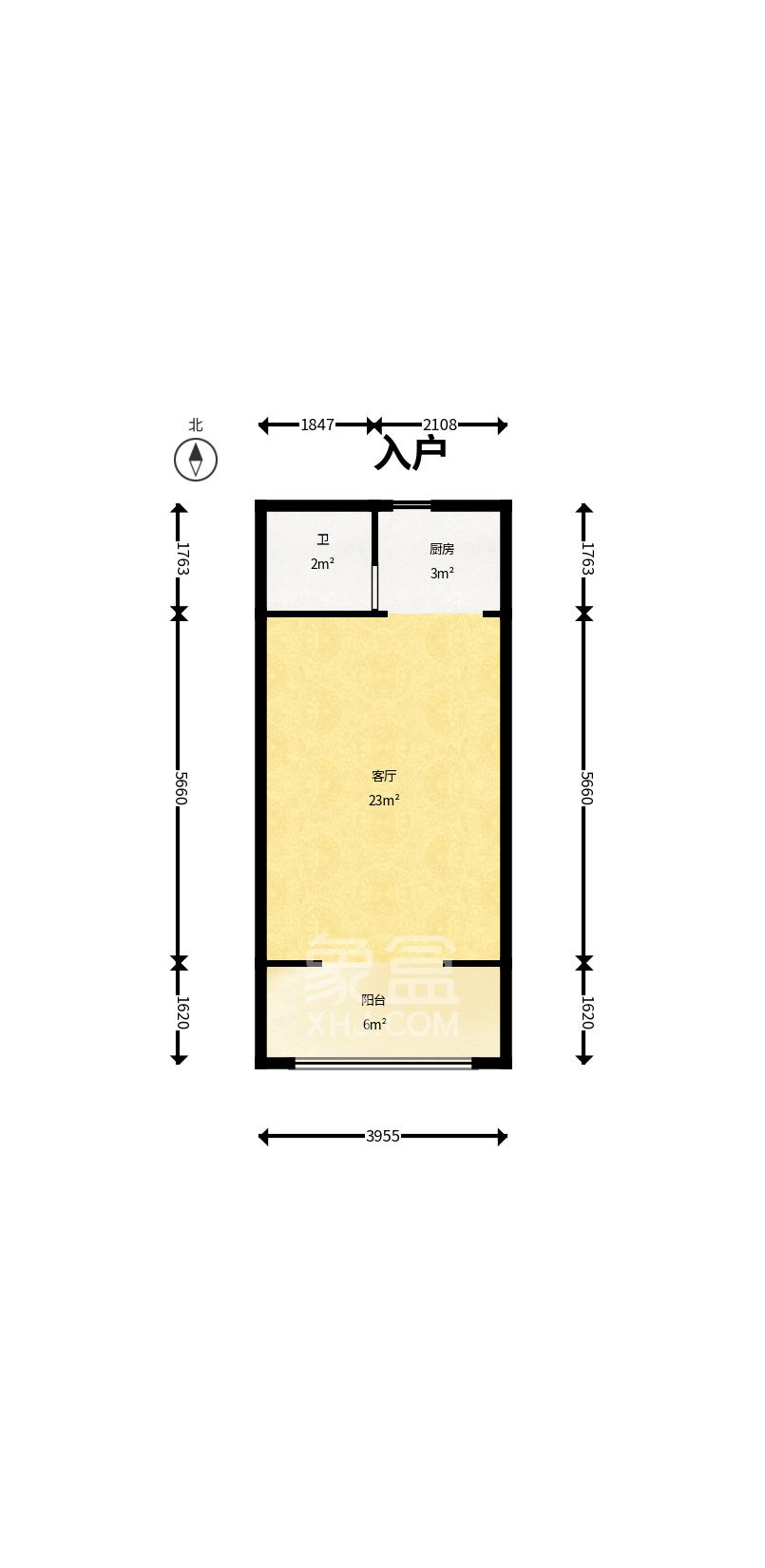 七彩丽都  1室1厅1卫    39.8万
