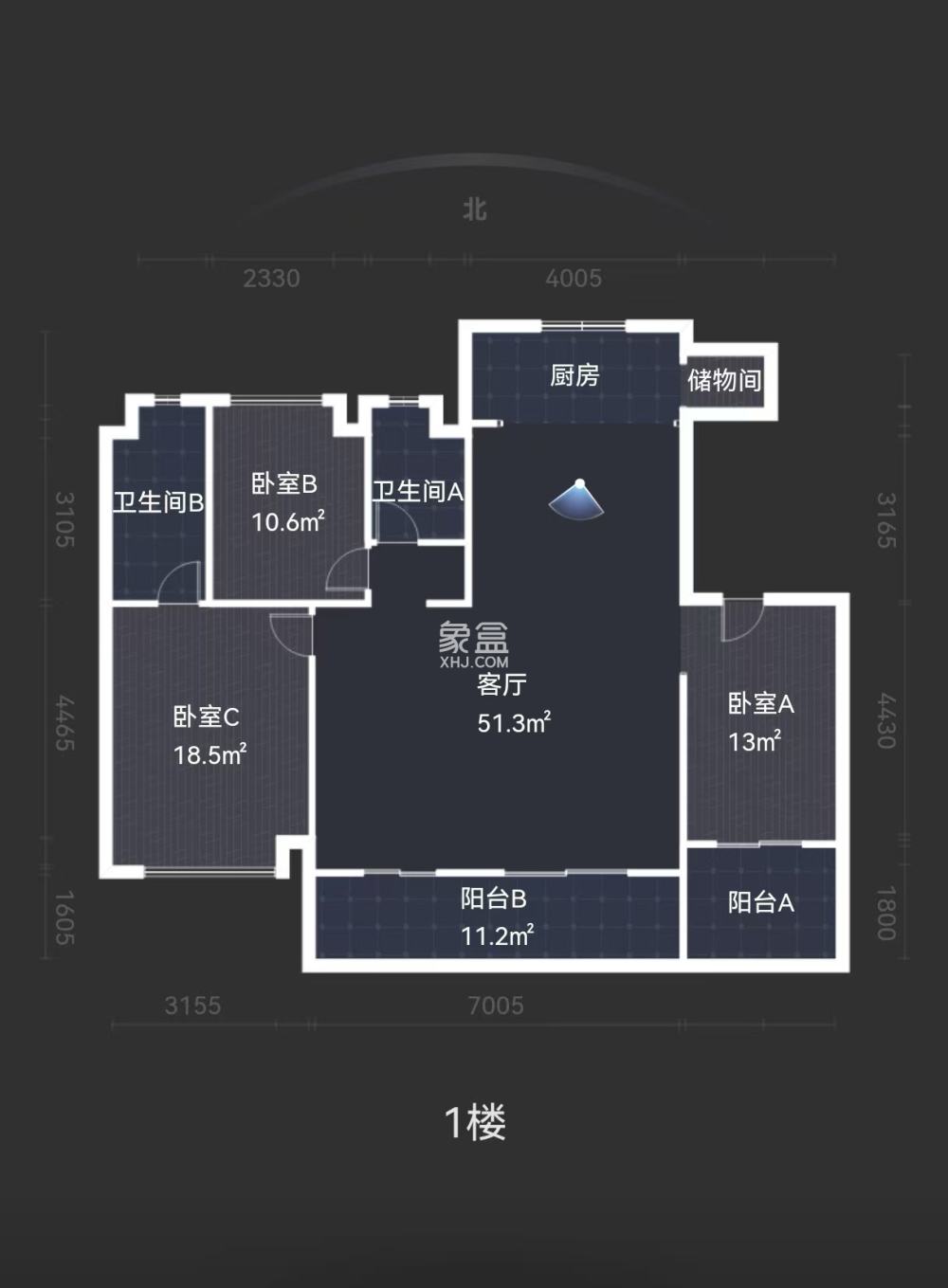 金地天元汇（金地名悦湾）  6室3厅4卫    155.0万