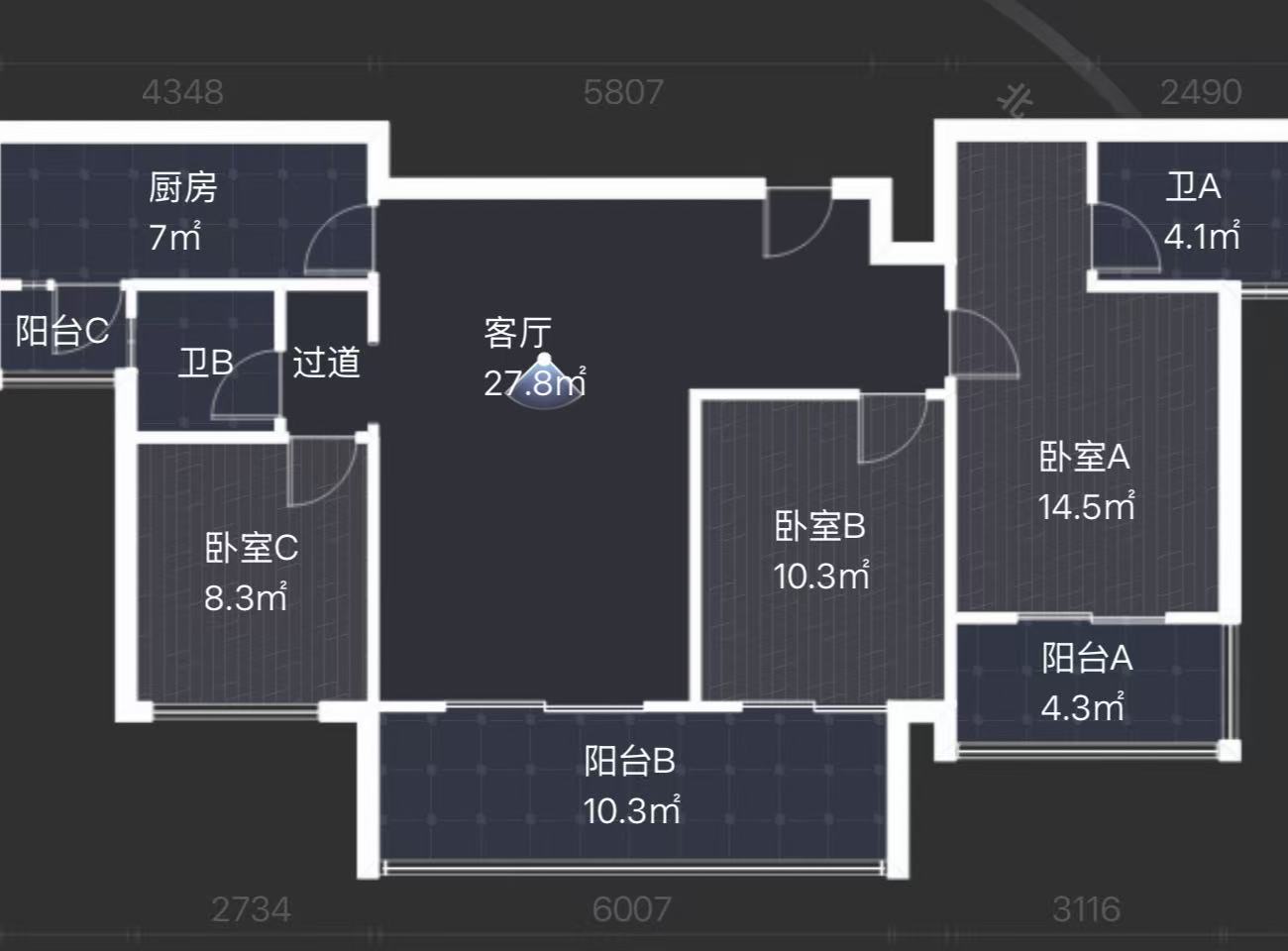 翡翠公园(北大资源) 3室2厅2卫 70.0万 翡翠公园(北大资源) 3室2厅2卫 70.0万室内图