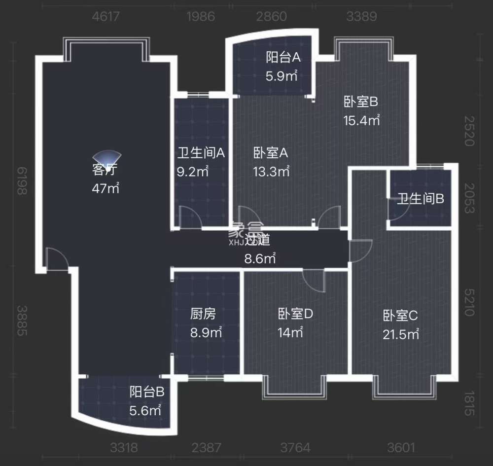 枫溪苑  4室2厅2卫    48.8万