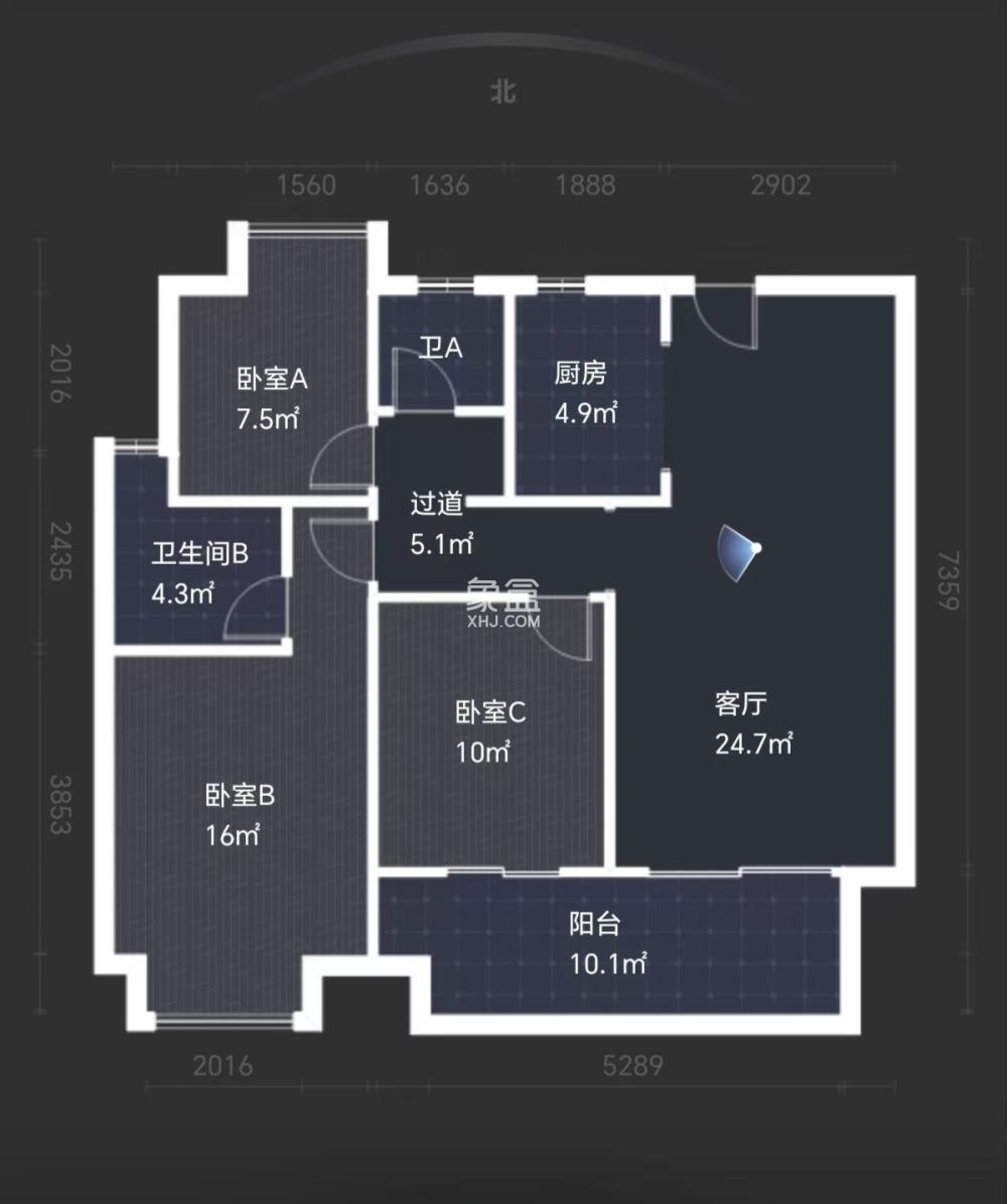 华地美墅湾  3室2厅1卫    59.8万