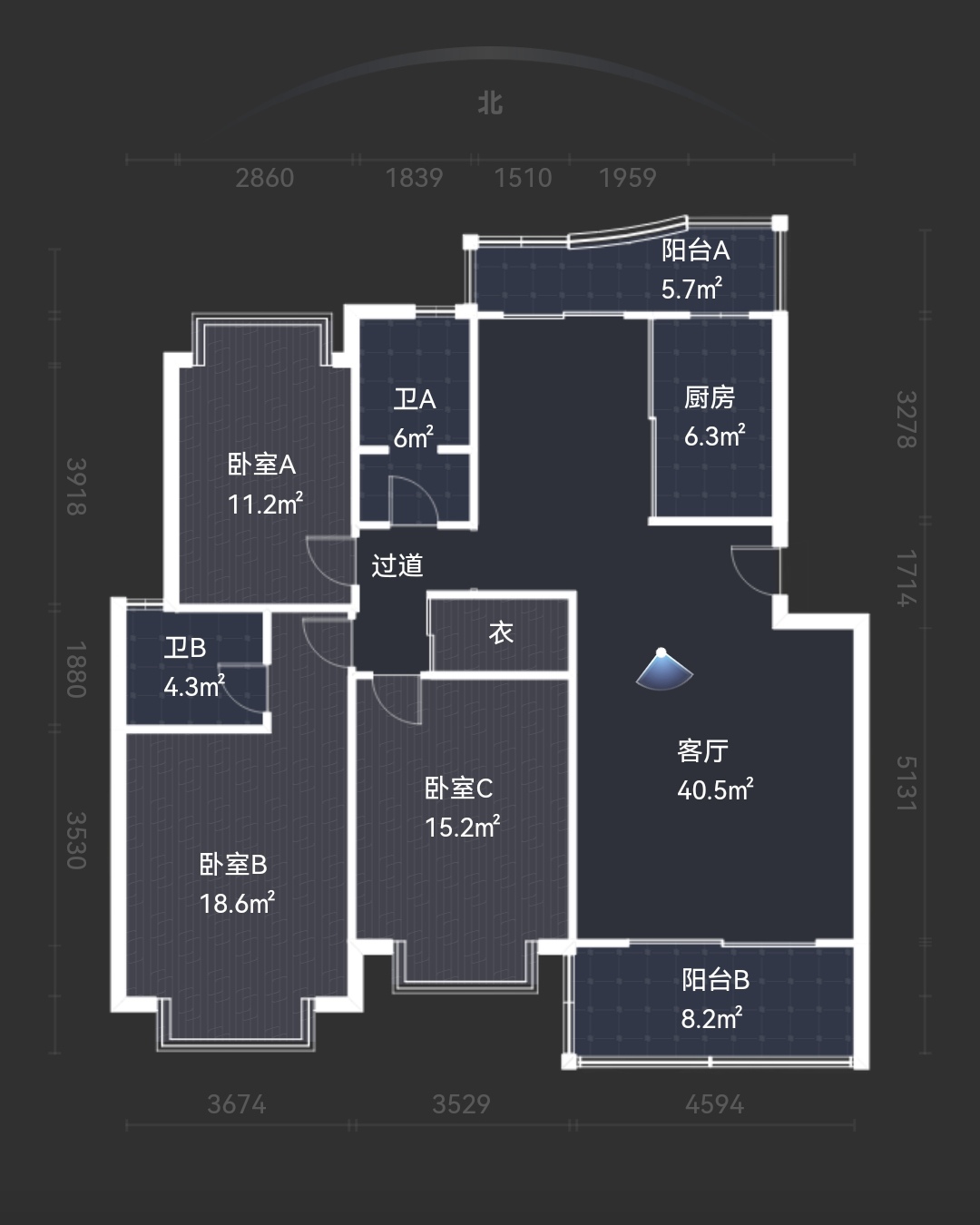 海创明珠花园 3室2厅1卫 49.8万 海创明珠花园 3室2厅1卫 49.8万室内图