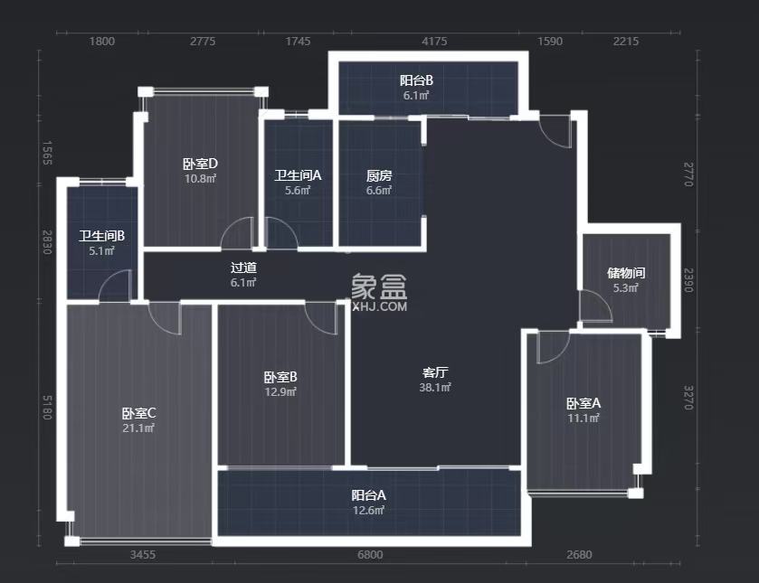 经世龙城  4室2厅2卫    89.0万