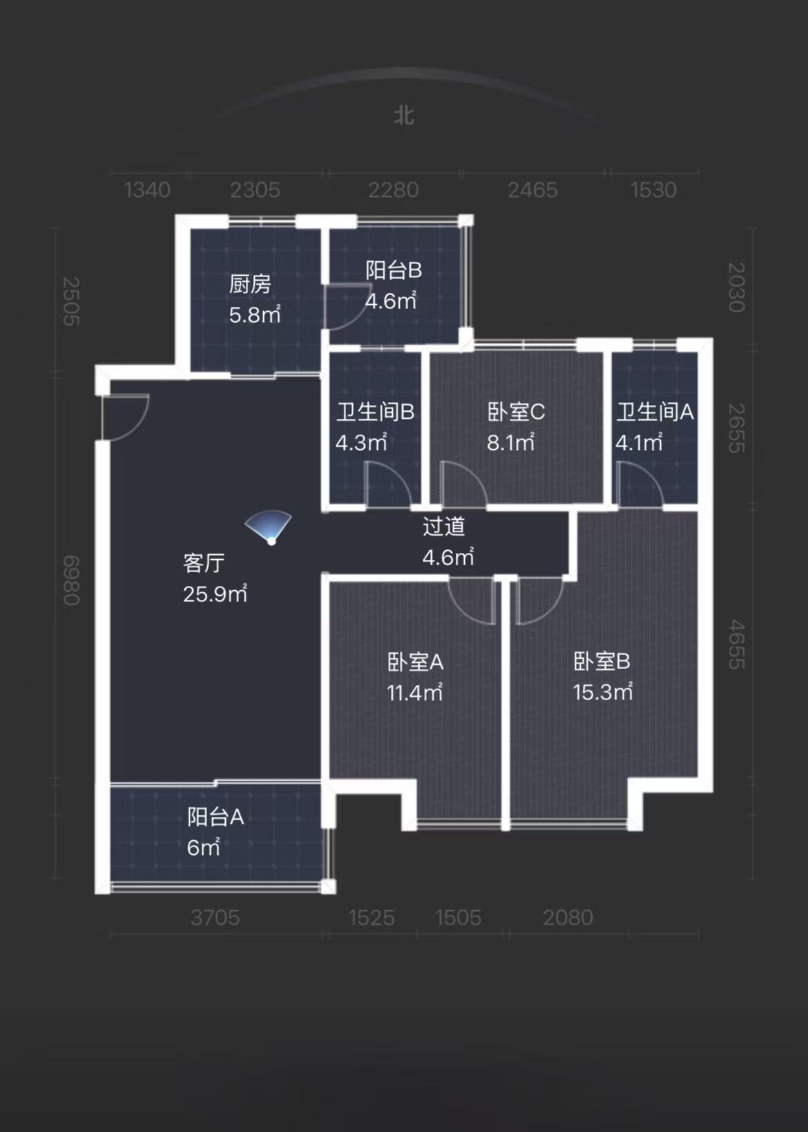 蓝溪谷 3室2厅2卫 70.0万 蓝溪谷 3室2厅2卫 70.0万室内图