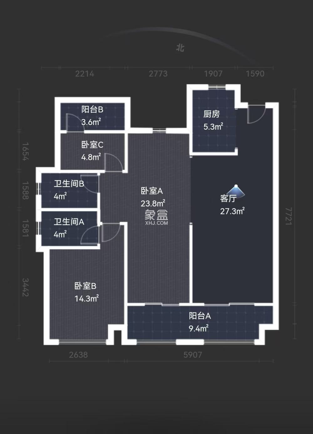 金地天元汇（金地名悦湾）  4室2厅2卫    70.0万