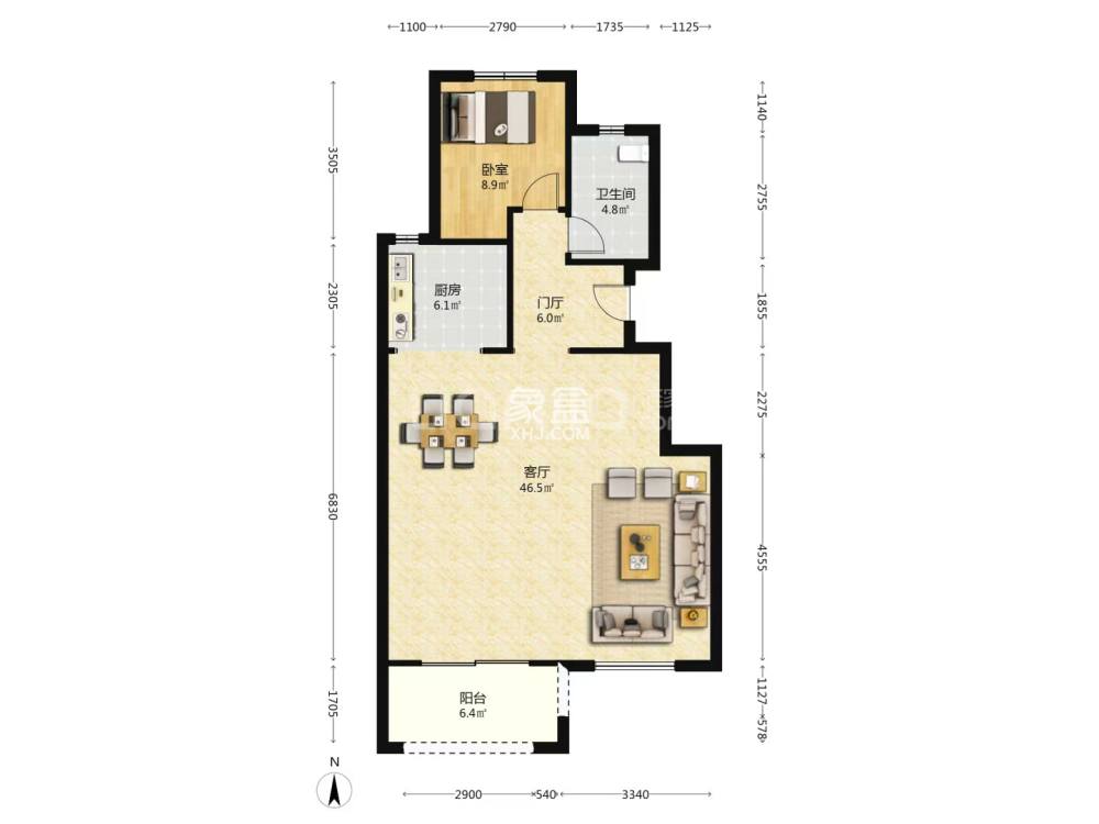 美的湾  4室2厅2卫    90.0万