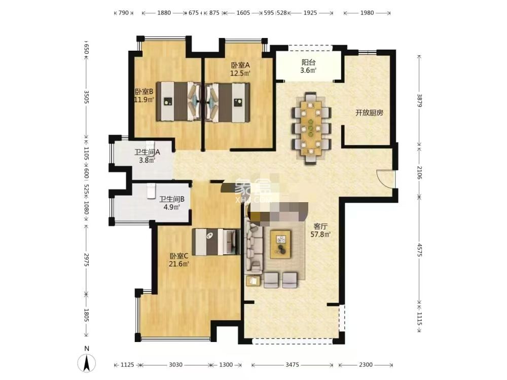 磐龙生态社区  3室2厅2卫    35.8万