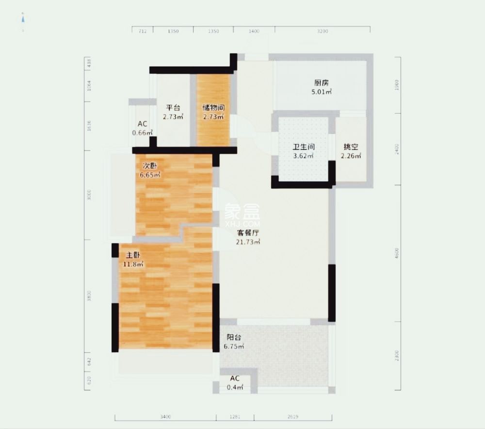 金轮翡翠名园  3室2厅1卫    62.0万