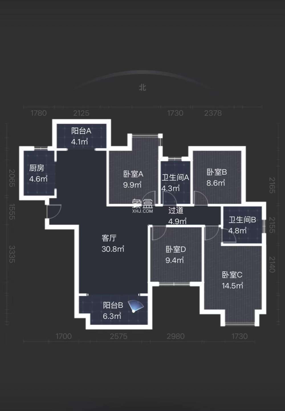 华晨神农府  3室2厅2卫    66.0万