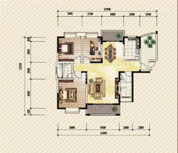 庐山春天二期曼城  4室2厅1卫    65.0万