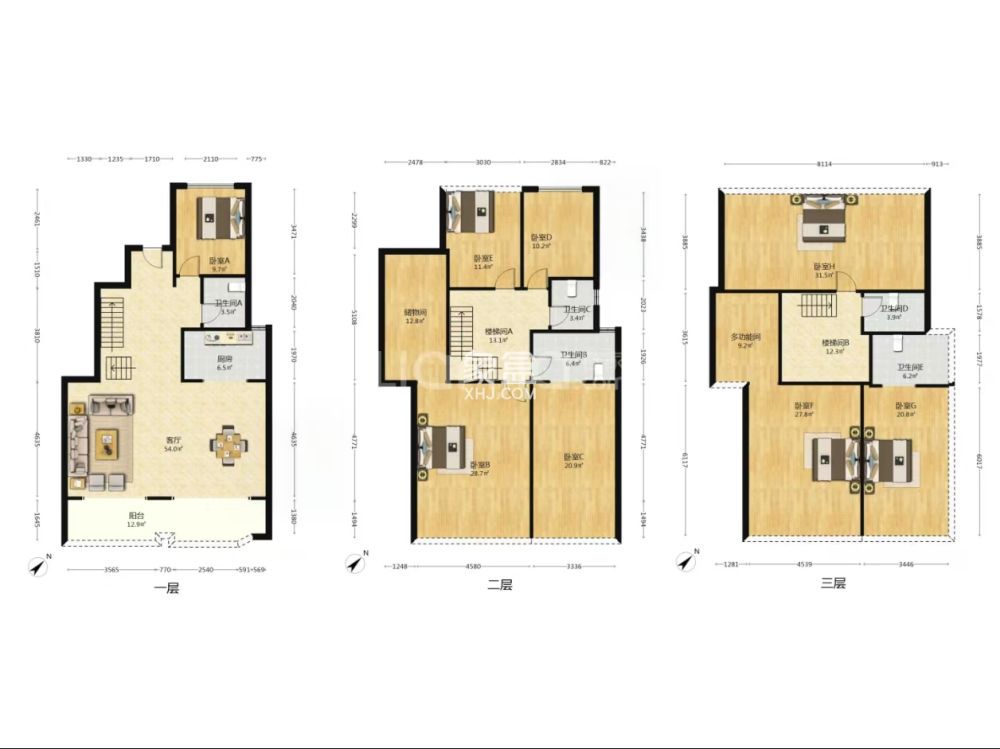 翡翠公园（北大资源）  4室4厅4卫    100.0万