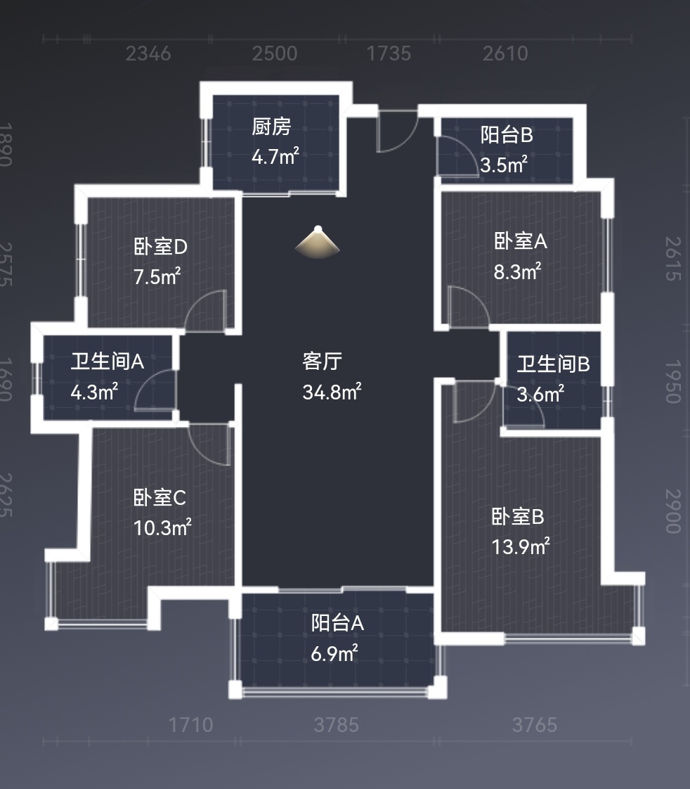 美的翰城 4室2厅2卫 88.6万 美的翰城 4室2厅2卫 88.6万室内图