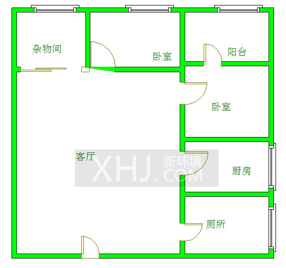 左右小区  2室1厅1卫   1700.00元/月室内图1