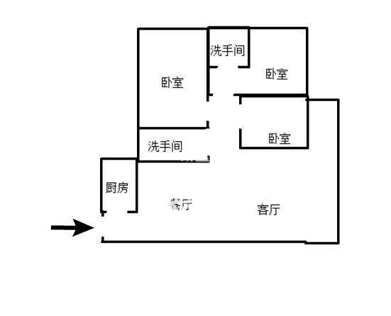 金路小区（杨柳村罗家冲）  6室2厅2卫   5000.00元/月户型图