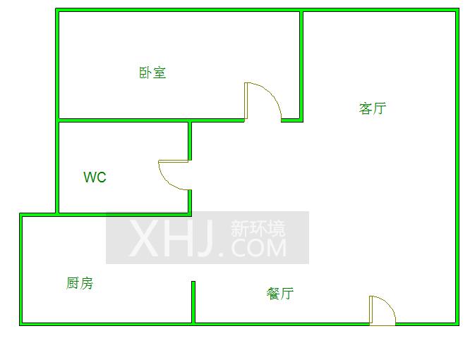 朗基龙堂  1室1厅1卫   2200.00元/月室内图1