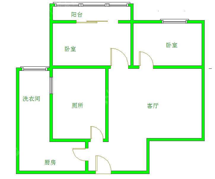 光华杏林  2室1厅1卫   2200.00元/月室内图1