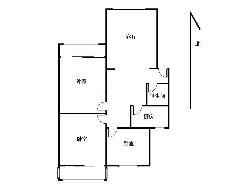 金鹏街175号  3室2厅1卫   2800.00元/月室内图1