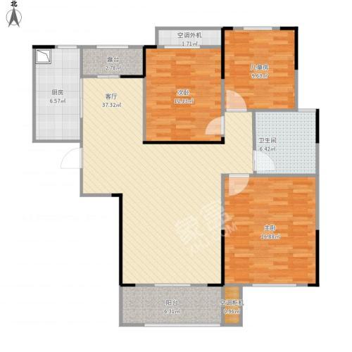 马良小区  3室2厅2卫   1400.00元/月户型图