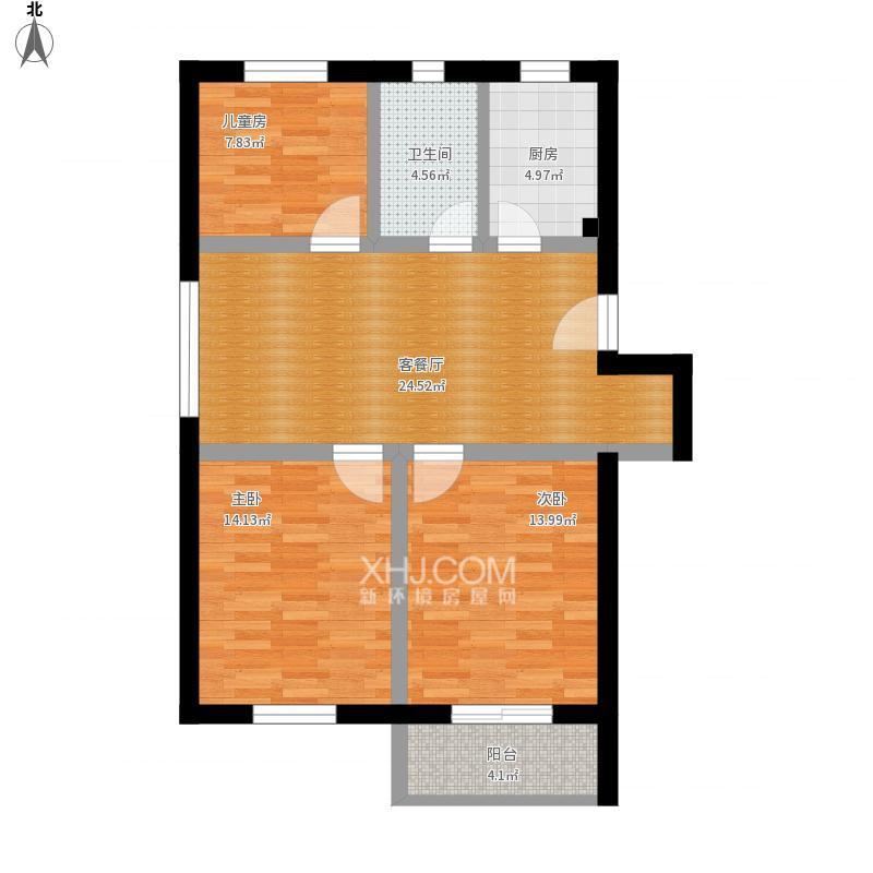 城管局家属楼  3室2厅2卫   60.00万户型图