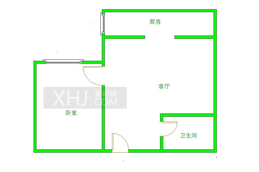 爱丽舍  1室1厅1卫   1600.00元/月室内图1