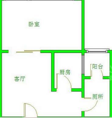 清河庭苑  2室1厅1卫   1400.00元/月室内图1