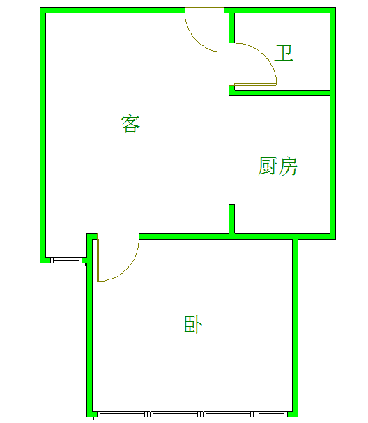 光华杏林  1室1厅1卫   1400.00元/月室内图1